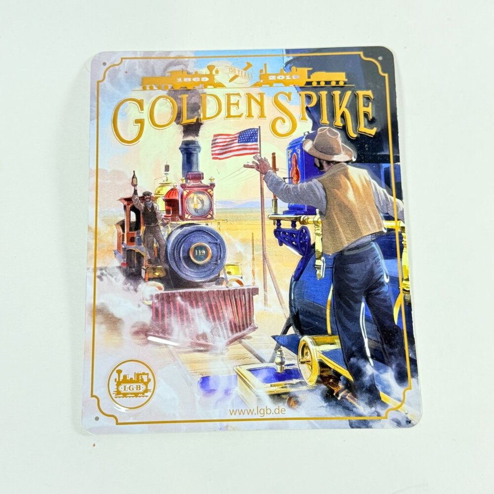 Golden Spike 150th Anniversary 1869–2019 IGB 3D Tin Sign Mint